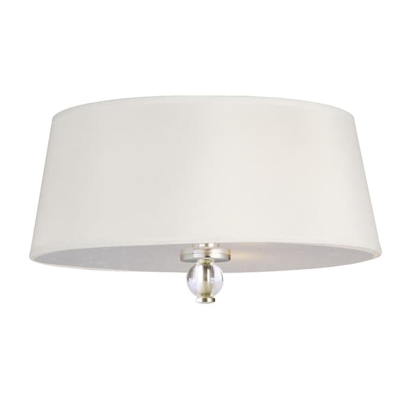 Maxim Lighting Rondo 3-Light 15" Wide Polished Nickel Flush Mount Light 12751WTPN - main